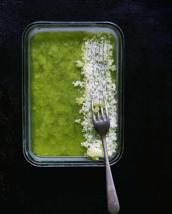 Cucumber & lime granita