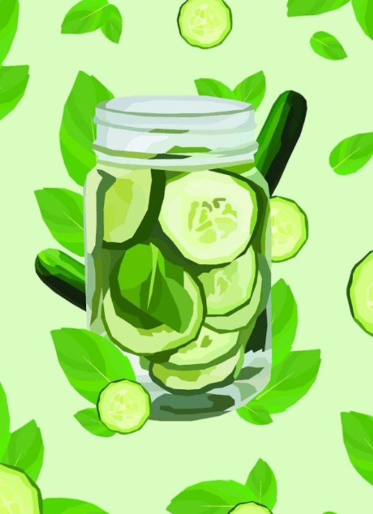 Cucumber & mint gin