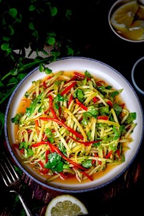 Cucumber and bell pepper salad