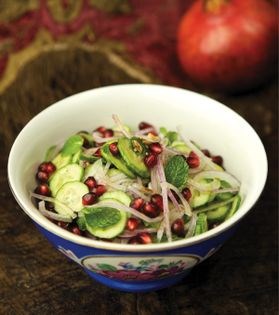 Cucumber and pomegranate salad (Salad-e khiar-o anar)