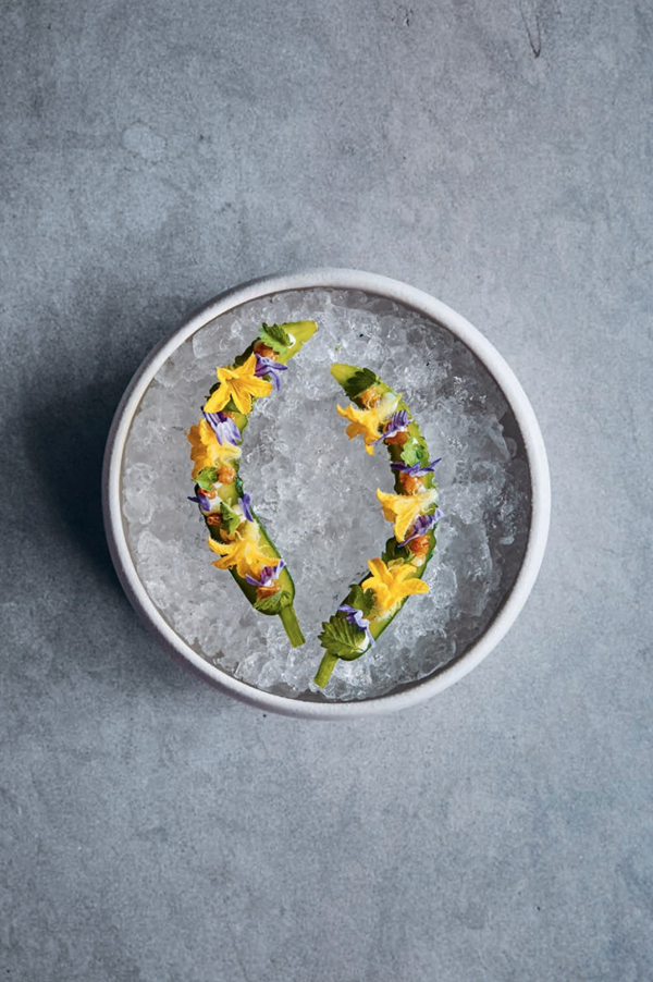 Cucumber and preserved lindenflower