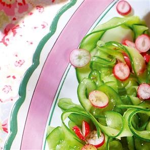 Cucumber and radish slaw