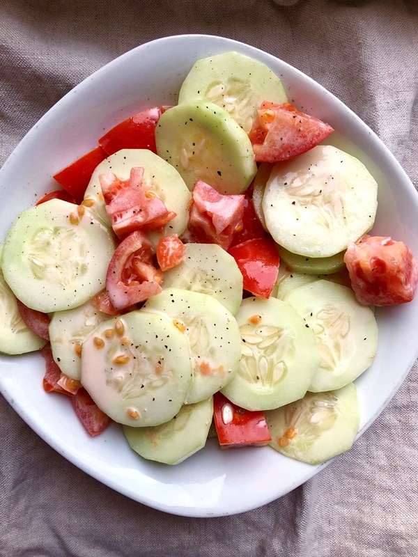Cucumber and tomato salad