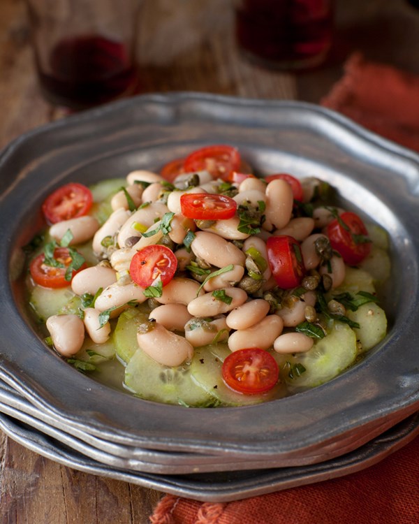 Cucumber and white bean ceviche