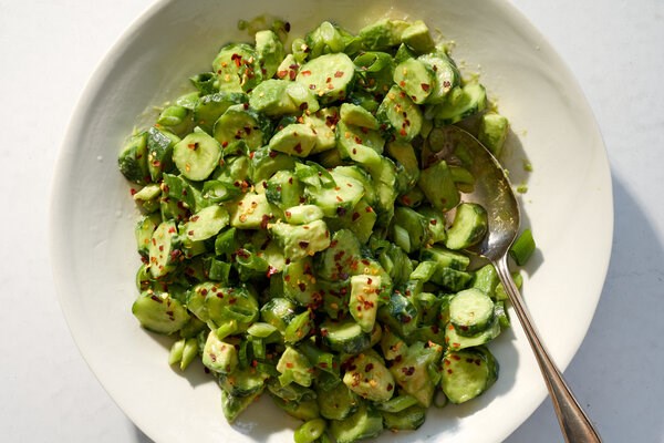 Cucumber-avocado salad