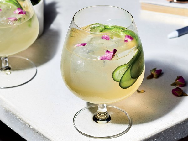 Cucumber, basil, and cardamom syrup