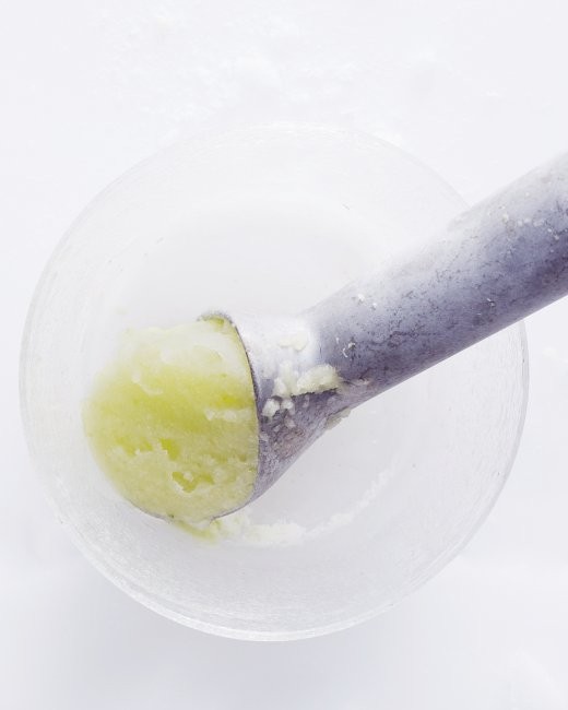 Cucumber, celery, and gin sorbet