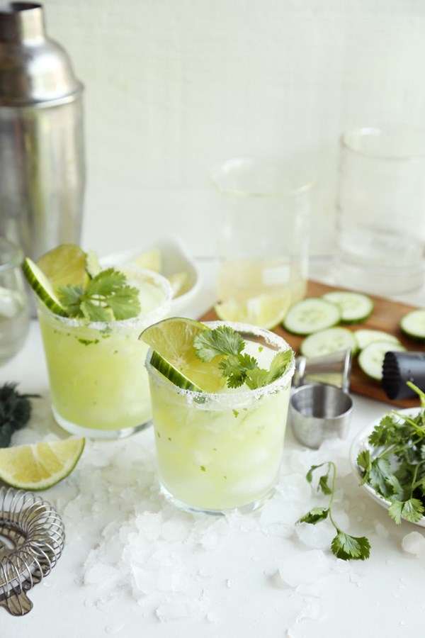 Cucumber cilantro margarita