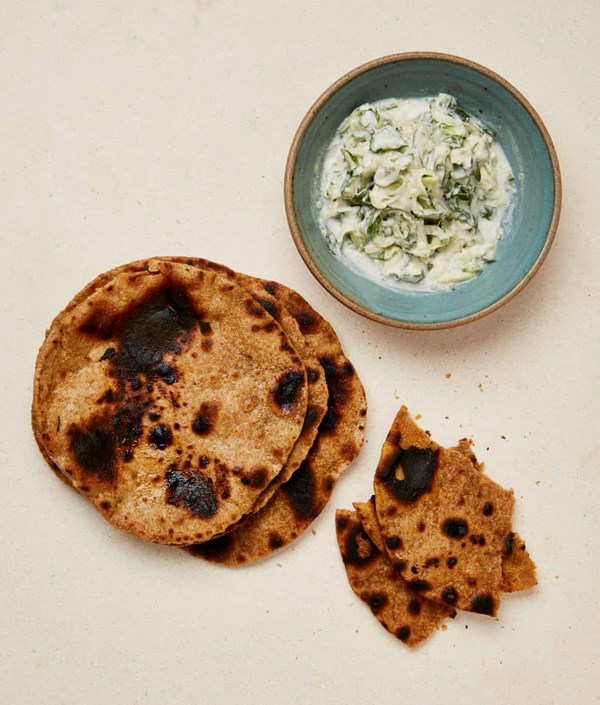 Cucumber, coconut and lime salsa
