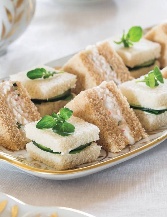 Cucumber-crème fraîche tea sandwiches