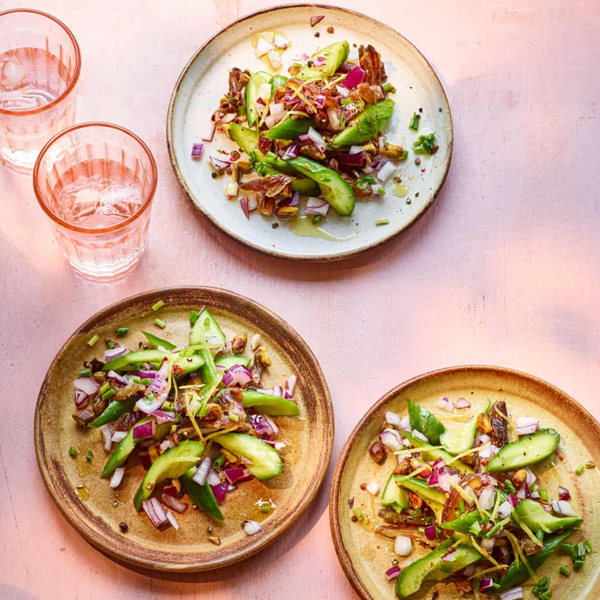 Cucumber, dates, pistachio [salad]