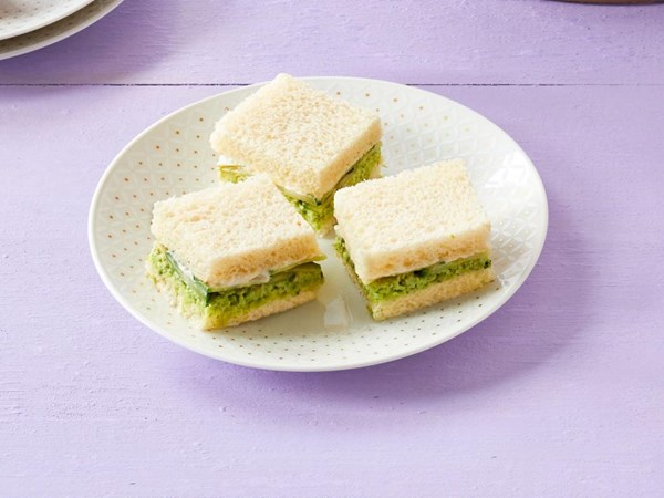 Cucumber-edamame tea sandwiches