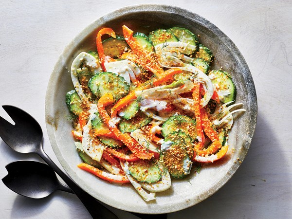 Cucumber-fennel salad