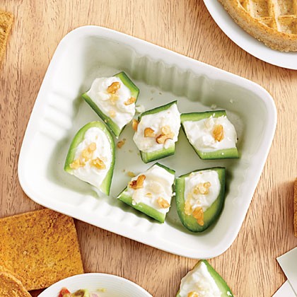 Cucumber feta bites