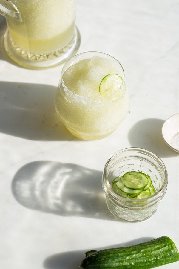 Cucumber gin slush