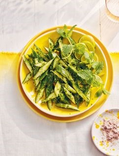 Cucumber, ginger & lime salad