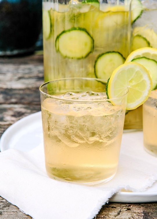 Cucumber, ginger & Prosecco sangria