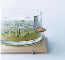 Cucumber, ginger, and sake sangria