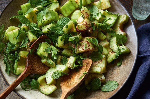 Cucumber, herb & sumac salad