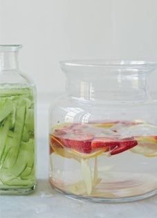 Cucumber-infused water (Agurk vand)