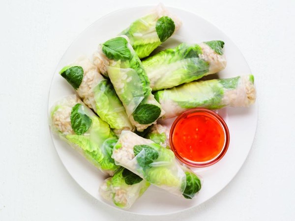 Cucumber-jicama summer rolls