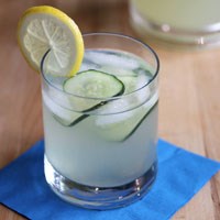 Cucumber lemonade gin punch