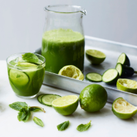 Cucumber, lime and mint agua fresca 