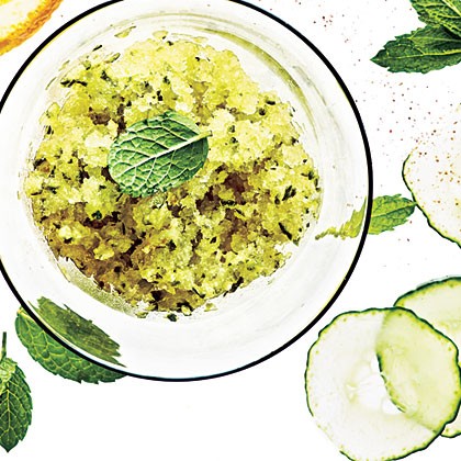 Cucumber-lime granita