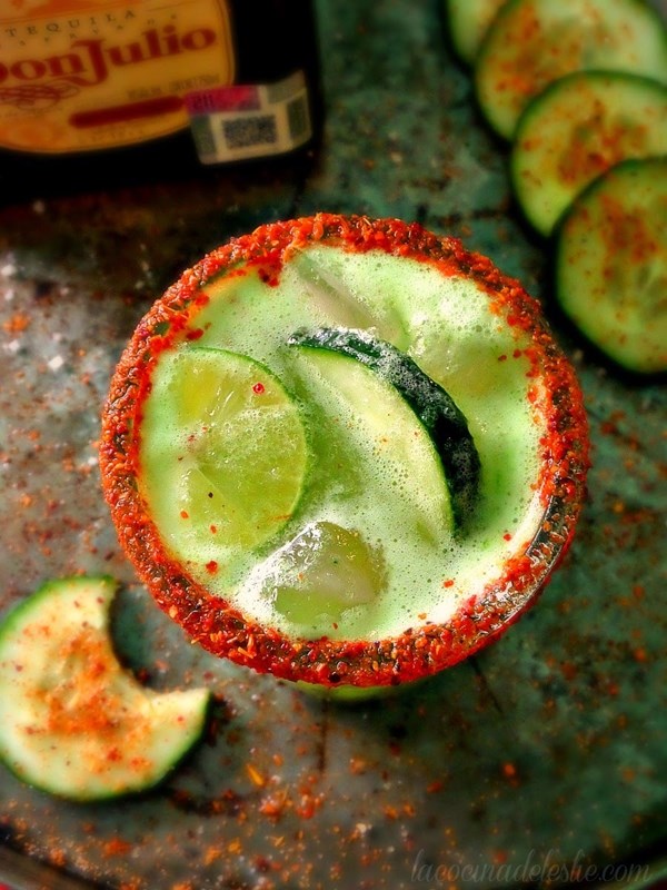 Cucumber lime margarita (Margarita de pepino y limón)