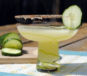 Cucumber-lime margaritas