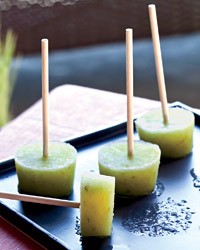 Cucumber-lime pops with gin