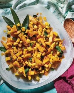 Cucumber, mango, and pineapple salad with tamarind and chile