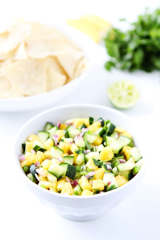Cucumber mango salsa