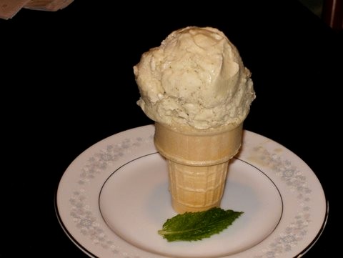 Cucumber-mint ice cream