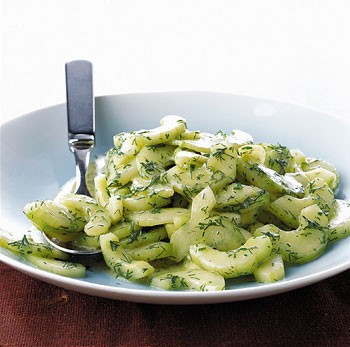 Cucumber, mustard, and dill salad