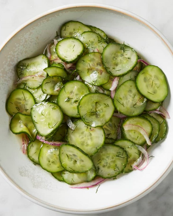 Cucumber-onion salad