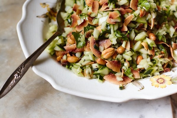 Cucumber peanut salad