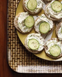 Cucumber-rye tea sandwiches