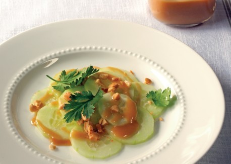 Cucumber salad with peanut-lime vinaigrette