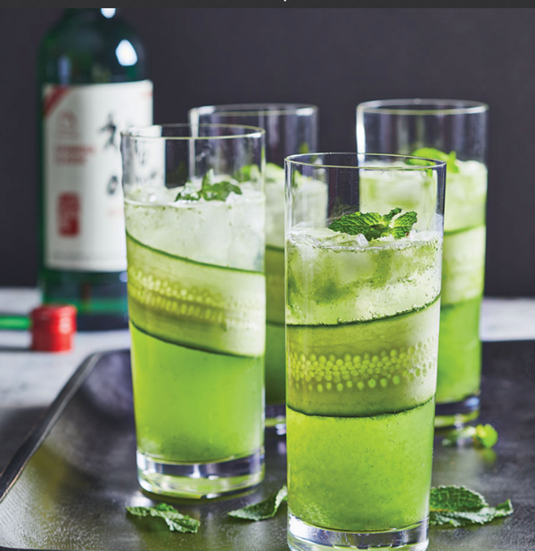 Cucumber-soju coolers