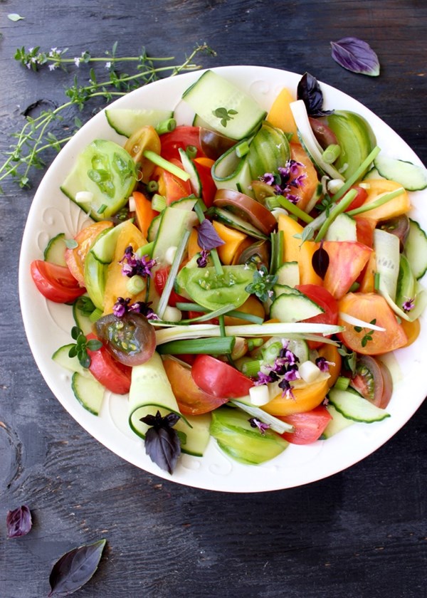 Cucumber tomato salad 