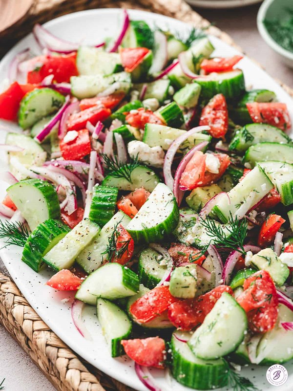 Cucumber tomato salad