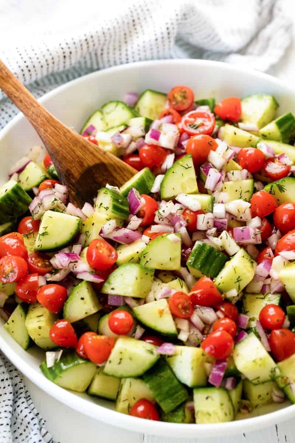 Cucumber-tomato salad