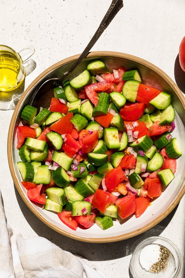Cucumber tomato salad