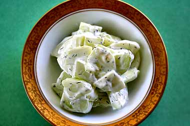 Cucumber yogurt salad