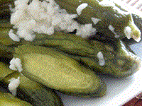 Cucumbers pickled with fermented rice (Jiŭzāo huángguā / 酒糟黃瓜)