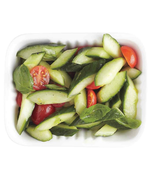 Cucumbers with lemon and basil