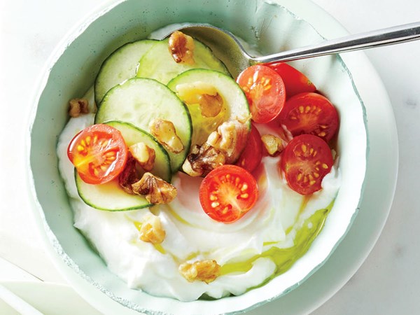 Cuke and tomato yogurt