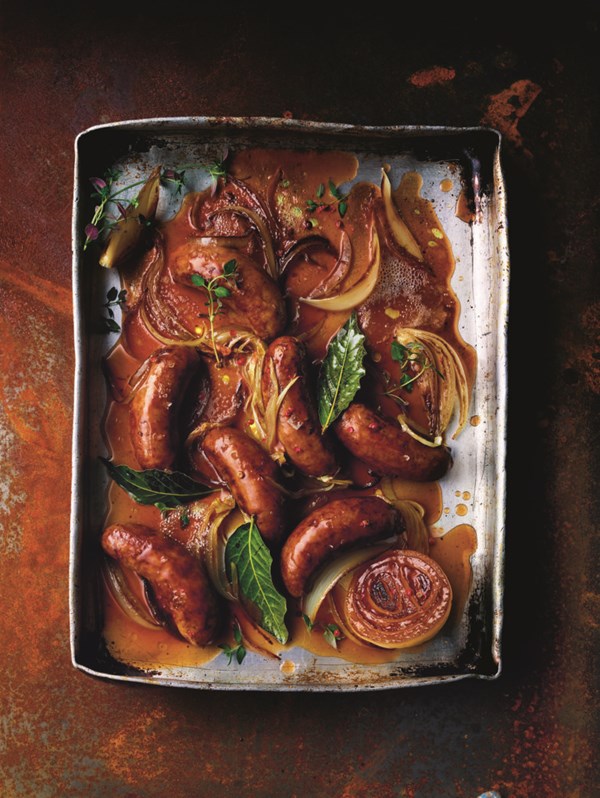 Cumberland sausages with our best-ever onion gravy 