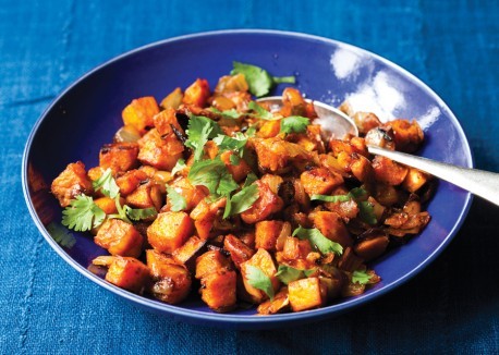 Cumin and lime roasted sweet potatoes